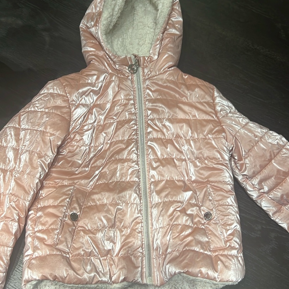Used Pink puffer  kids jacket